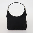 GUCCI Bamboo Shoulder Bag Nylon 2 Set Black Auth 187896-11