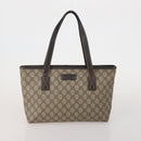 GUCCI GG Supreme Web Sherry Line Bag PVC Suede 3 Set Beige Brown Auth 187898-2