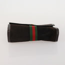 GUCCI GG Supreme Web Sherry Line Bag PVC Suede 3 Set Beige Brown Auth 187898-20