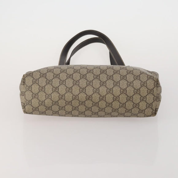 GUCCI GG Supreme Web Sherry Line Bag PVC Suede 3 Set Beige Brown Auth 187898