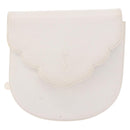 SAINT LAURENT Leather Shoulder Bag White Gold Auth 187920A-2