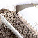 SAINT LAURENT Leather Shoulder Bag White Gold Auth 187920A-22