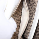 SAINT LAURENT Leather Shoulder Bag White Gold Auth 187920A-23
