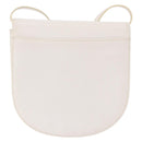 SAINT LAURENT Leather Shoulder Bag White Gold Auth 187920A-3