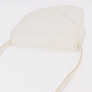 SAINT LAURENT Leather Shoulder Bag White Gold Auth 187920A-6