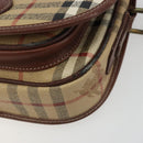 Burberrys Nova Check Shoulder Bag PVC Beige Gold Auth 187924-9