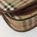 Burberrys Nova Check Shoulder Bag PVC Beige Gold Auth 187924-14