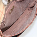 Burberrys Nova Check Shoulder Bag PVC Beige Gold Auth 187924-11
