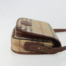 Burberrys Nova Check Shoulder Bag PVC Beige Gold Auth 187924-3