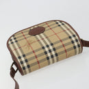 Burberrys Nova Check Shoulder Bag PVC Beige Gold Auth 187924-6