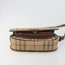 Burberrys Nova Check Shoulder Bag PVC Beige Gold Auth 187924-5