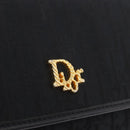 Christian Dior Trotter Canvas Chain Shoulder Bag Black Gold Auth 187926V-14