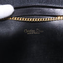 Christian Dior Trotter Canvas Chain Shoulder Bag Black Gold Auth 187926V-16