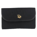 Christian Dior Trotter Canvas Chain Shoulder Bag Black Gold Auth 187926V-2