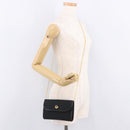Christian Dior Trotter Canvas Chain Shoulder Bag Black Gold Auth 187926V-20
