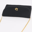 Christian Dior Trotter Canvas Chain Shoulder Bag Black Gold Auth 187926V-6
