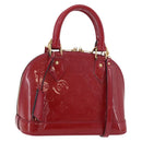 LOUIS VUITTON Vernis Alma BB Hand Bag Rose Andian M91771 LV Auth 187928V-1