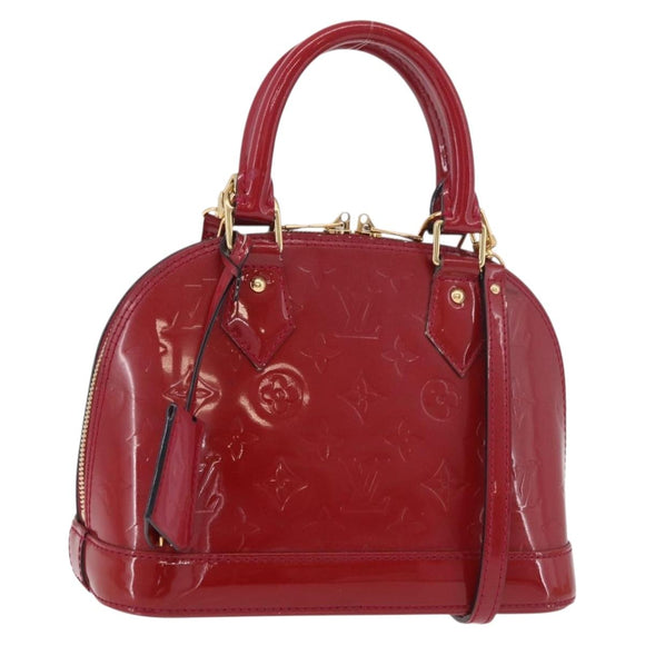 LOUIS VUITTON Vernis Alma BB Hand Bag Rose Andian M91771 LV Auth 187928V