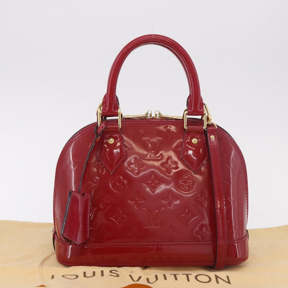 LOUIS VUITTON Vernis Alma BB Hand Bag Rose Andian M91771 LV Auth 187928V