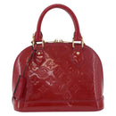 LOUIS VUITTON Vernis Alma BB Hand Bag Rose Andian M91771 LV Auth 187928V-13