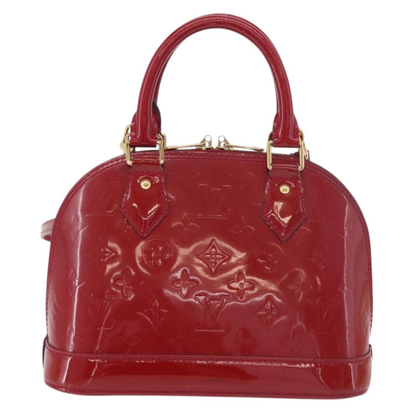 LOUIS VUITTON Vernis Alma BB Hand Bag Rose Andian M91771 LV Auth 187928V