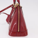 LOUIS VUITTON Vernis Alma BB Hand Bag Rose Andian M91771 LV Auth 187928V-3