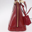 LOUIS VUITTON Vernis Alma BB Hand Bag Rose Andian M91771 LV Auth 187928V-4