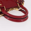 LOUIS VUITTON Vernis Alma BB Hand Bag Rose Andian M91771 LV Auth 187928V-7