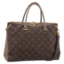 LOUIS VUITTON Monogram Pallas MM Hand Bag 2way LV Auth 187929M-1