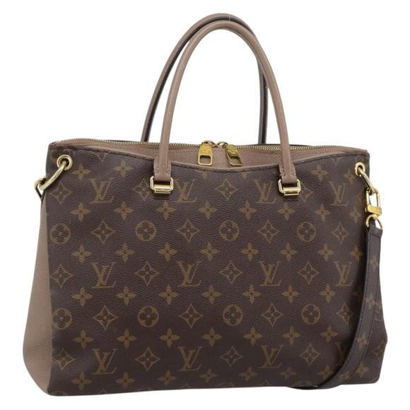 LOUIS VUITTON Monogram Pallas MM Hand Bag 2way LV Auth 187929M