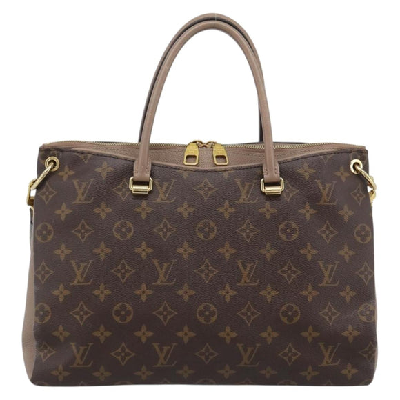 LOUIS VUITTON Monogram Pallas MM Hand Bag 2way LV Auth 187929M