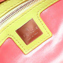 FENDI Mamma Baguette Shoulder Bag Leather Green Silver Auth 187930SAV-19