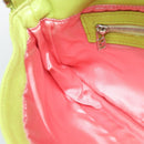 FENDI Mamma Baguette Shoulder Bag Leather Green Silver Auth 187930SAV-21