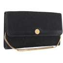 Christian Dior Trotter Chain Shoulder Bag Black Gold Auth 187932V-1