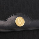 Christian Dior Trotter Chain Shoulder Bag Black Gold Auth 187932V-14