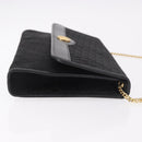 Christian Dior Trotter Chain Shoulder Bag Black Gold Auth 187932V-4