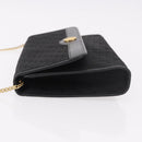 Christian Dior Trotter Chain Shoulder Bag Black Gold Auth 187932V-5