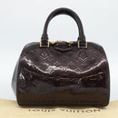 LOUIS VUITTON Vernis Montana Hand Bag Rouge Forbist LV Auth 187934V-12