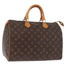 LOUIS VUITTON Monogram Speedy 35 Hand Bag M41524 LV Auth 187938V-1