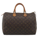 LOUIS VUITTON Monogram Speedy 35 Hand Bag M41524 LV Auth 187939A-13
