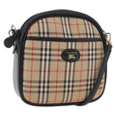 Burberrys Nova Check Shoulder Bag Canvas Beige Gold Auth 187940A-1