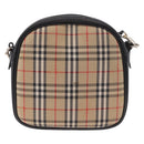 Burberrys Nova Check Shoulder Bag Canvas Beige Gold Auth 187940A-3
