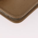 Christian Dior Chain Shoulder Bag Leather Beige Gold Auth 187941-9