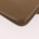 Christian Dior Chain Shoulder Bag Leather Beige Gold Auth 187941-16