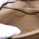 Christian Dior Chain Shoulder Bag Leather Beige Gold Auth 187941-12