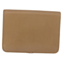 Christian Dior Chain Shoulder Bag Leather Beige Gold Auth 187941-2