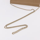 Christian Dior Chain Shoulder Bag Leather Beige Gold Auth 187941-7