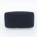FENDI Mamma Baguette Shoulder Bag Canvas Navy Silver Auth 187955V-5