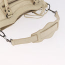 BALENCIAGA The First Hand Bag Leather 2way Ivory 103208 Auth 187956V-10
