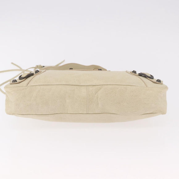 BALENCIAGA The First Hand Bag Leather 2way Ivory 103208 Auth 187956V